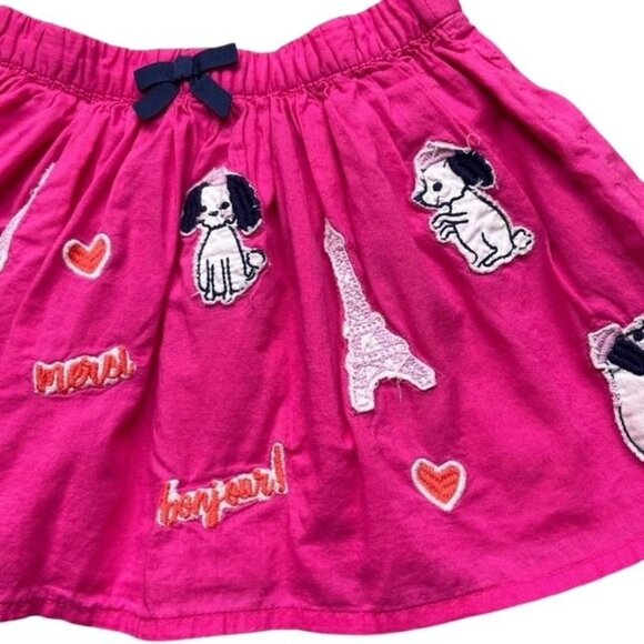 Gymboree Toddler Pink Paris Puppies Skirt Size 3T - Picture 3 of 5